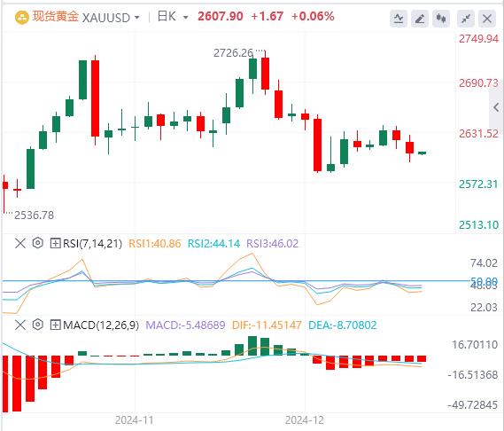 FXTM富拓美指徘徊在两年高位 黄金一度失守2600关口！(图4)