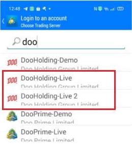 安卓手机安装好 MT4/5怎么登录dooprime资本帐户？